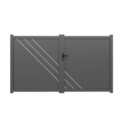 Portail ALU Brest passage 3m00 - Ht 1m70 - Gris