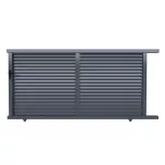 Arles Aluminum Sliding Gate with Louvered Panels – 3.5m or