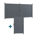 Bordeaux Aluminum Swing Gate and Pedestrian Gate Set
