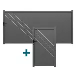 Brest Sliding Gate and Pedestrian Gate Set