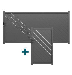 Brest Sliding Gate and Pedestrian Gate Set