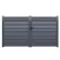 Arles Aluminum Louvered Gate 3m or 3.5m Wide - 1.7m High - Gray