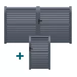 Arles Aluminum Swing Gate and Pedestrian Gate Set