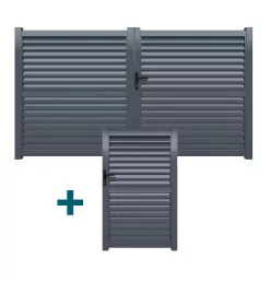Arles Aluminum Swing Gate and Pedestrian Gate Set