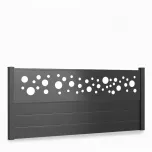 Flex Aluminum Fence Kit with Solid Slats and Bulle Panel