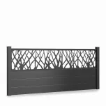 Aluminum Fence Kit Flex Solid Slats to Set in Concrete with