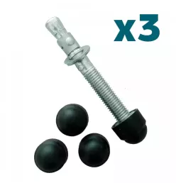 Set of 3 Caps for Fence Studs