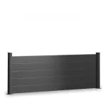 Flex Aluminum Fence Kit with Solid Slats on Base Plates