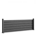 Flex Aluminum Fence Kit with Louvered Slats on Base Plate