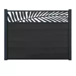 Ness Composite Fence Kit with Solid Boards and Leaf Panel
