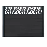 Ness Composite Fence Kit with Solid Boards and Shrub Panel
