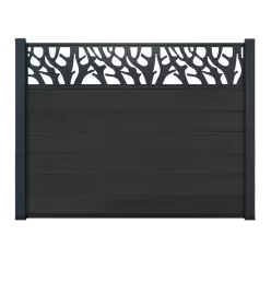 Ness Composite Fence Kit with Solid Boards and Shrub Panel