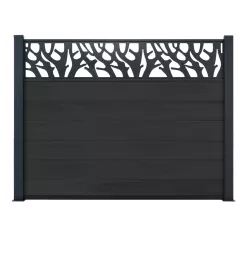 Ness Composite Fence Kit with Solid Boards on Plates and
