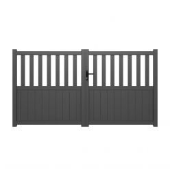 Portail ALU Valence passage 3m00 - Ht 1m60 - Gris