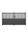 Portail ALU Valence passage 3m00 - Ht 1m60 - Gris