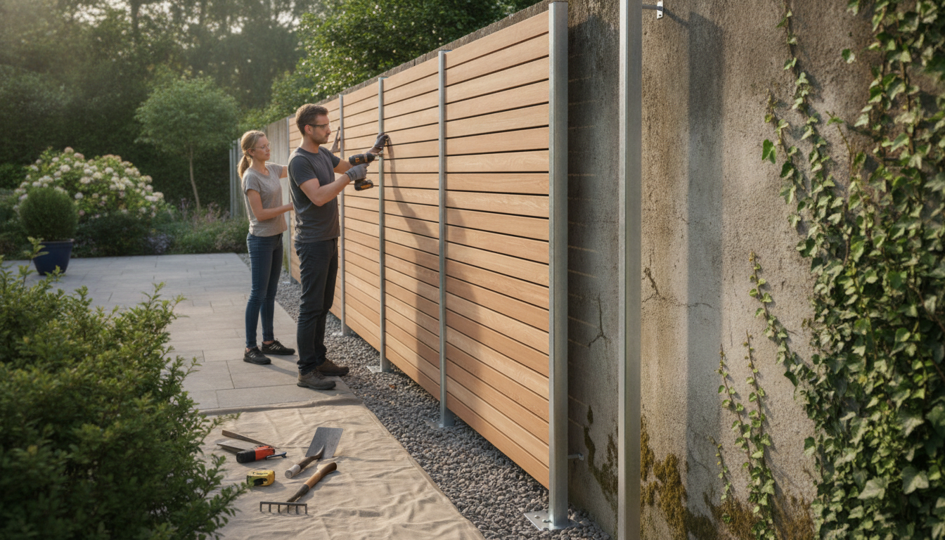 How to install a fence along a party wall?