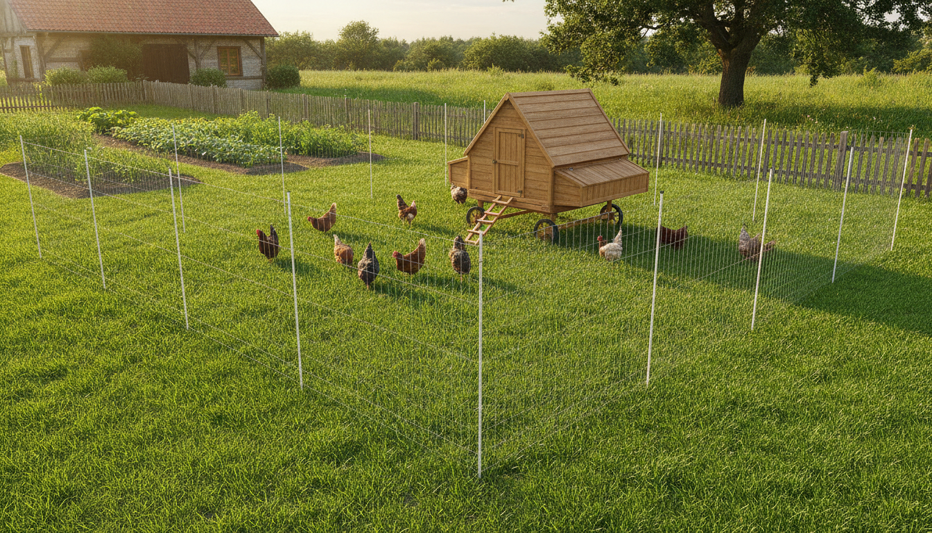 Which fence to choose for a mobile chicken coop?